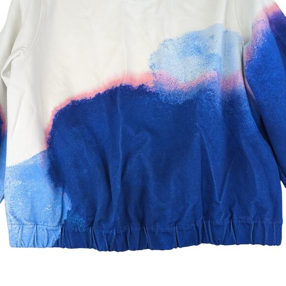 COS Printed Cotton Sweatshirt Oversized Crewneck Abstract Pattern Women's Medium - Picture 4 of 8